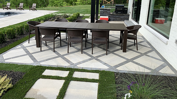Stone Paver Patio and Seating Area